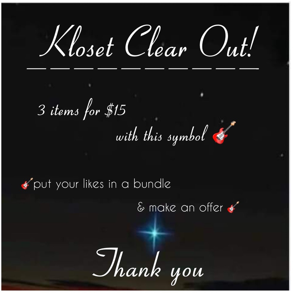 3 for $15 with this symbol 🎸